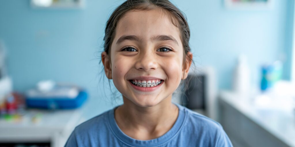 girl smiling with braces