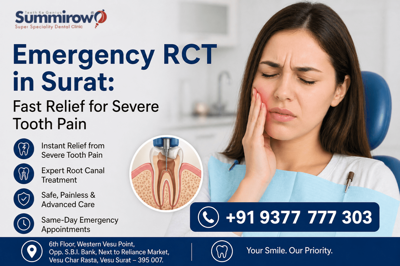Emergency RCT in Surat: Fast Relief for Severe Tooth Pain