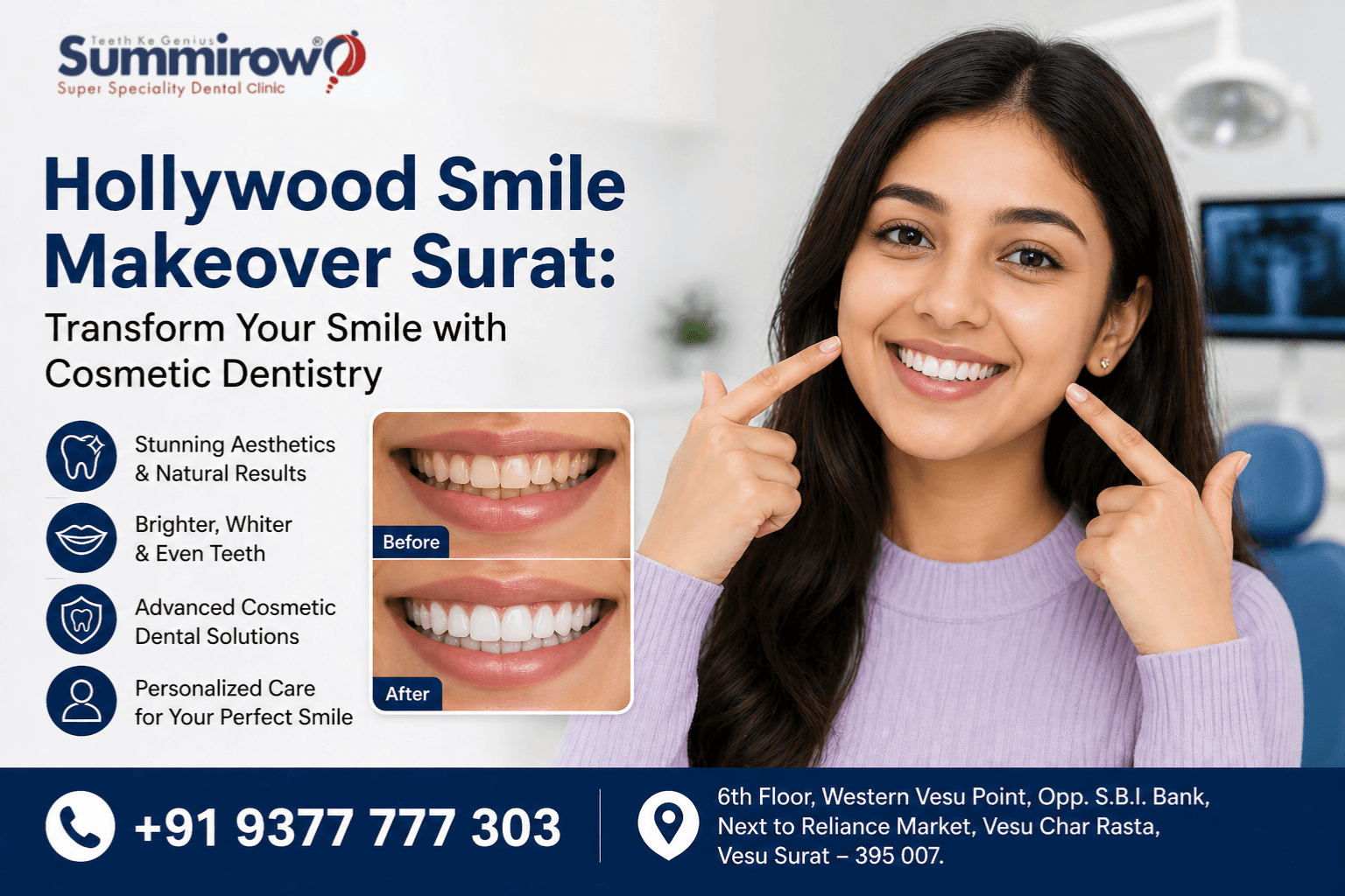 Hollywood Smile Makeover Surat: Transform Your Smile with Cosmetic Dentistry