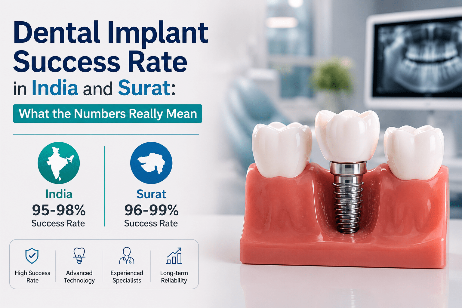 Dental Implant Success Rate in India and Surat: What the Numbers Really Mean