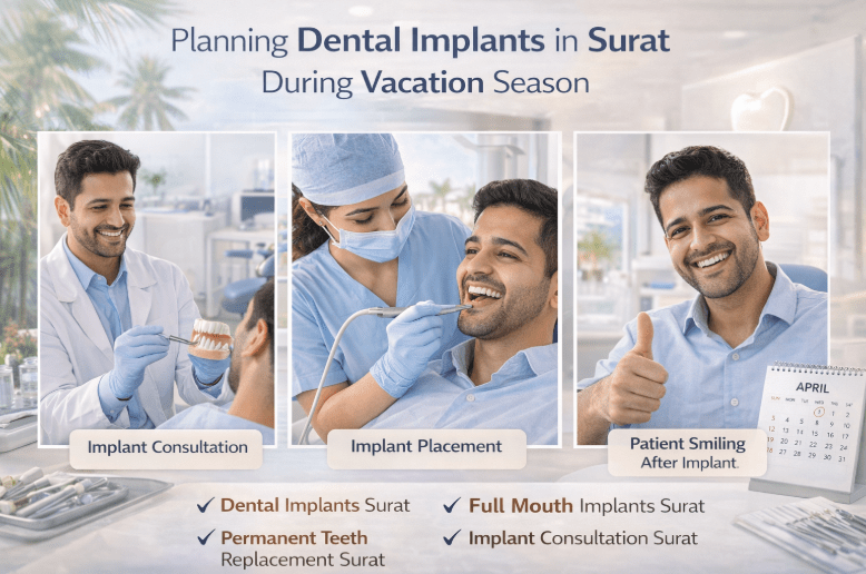 Planning Dental Implants in Surat During Vacation Season