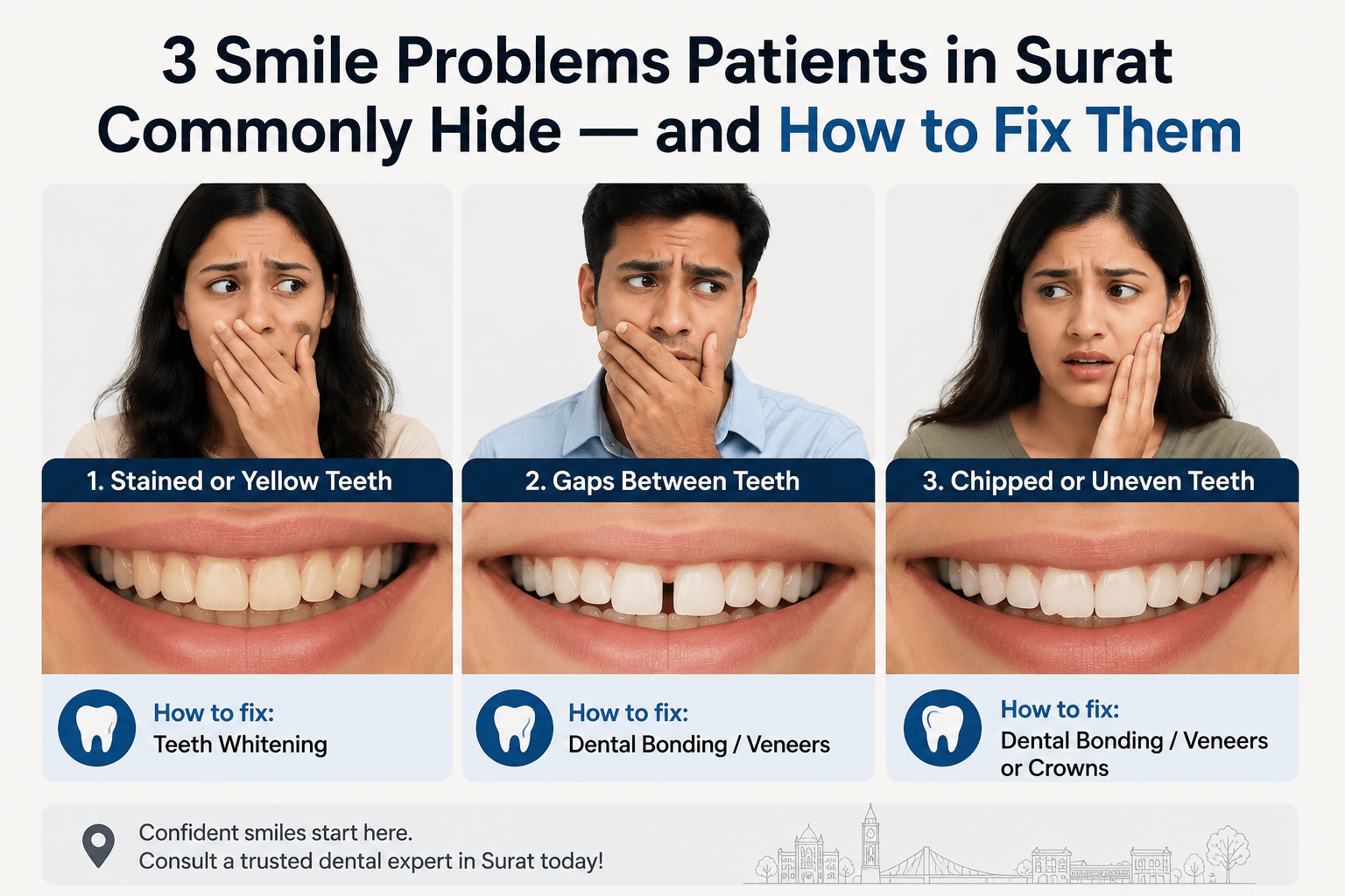 3 Smile Problems Patients in Surat Commonly Hide — and How to Fix Them