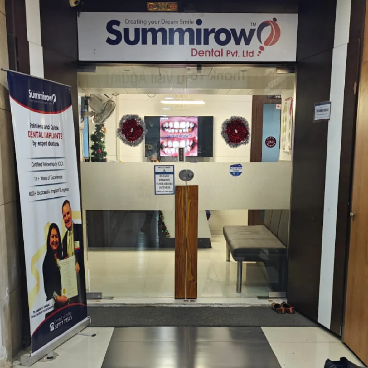 Summirow Dental Clinic entrance — Western Vesu Point, Surat