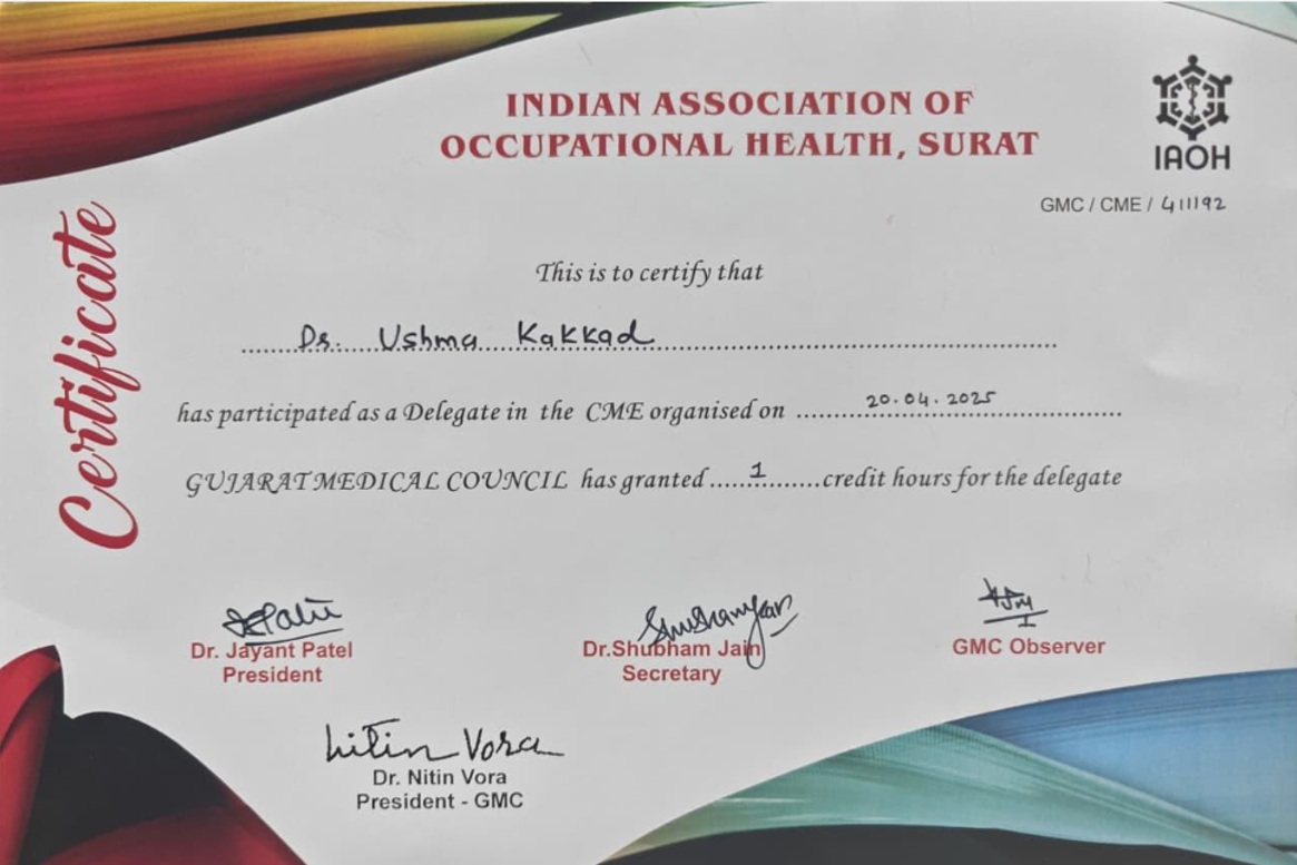 Occupational Health & Ergonomics CME Delegate